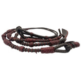 Dark Romel Reins with Red Rawhide