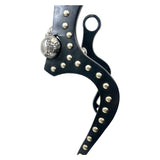 Pro Series - Mejilla plana de acero negro de 8" con boca de puerto mediano de 5"