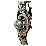 Pro Series 7" de acero negro Sheridan Flat Cheek con broca de puerto de cadena de 5 1/2"