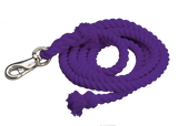 Cotton Lead Ropes - 10' with Bullsnap, Various Colors