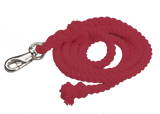 Cotton Lead Ropes - 10' with Bullsnap, Various Colors