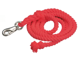 Cotton Lead Ropes - 10' with Bullsnap, Various Colors