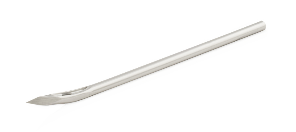 Aguja de coser curva