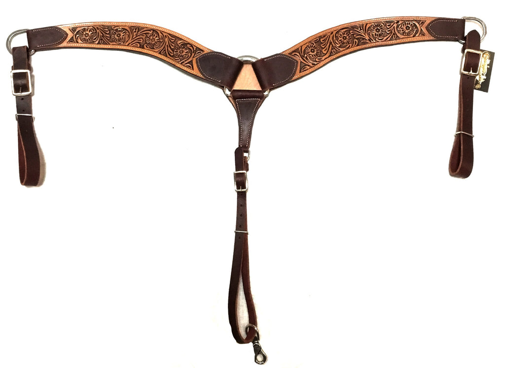 Floral Tooled Breast Collar
