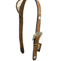Brown Adjustable Belt Headstall