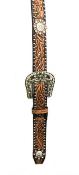 Brown Adjustable Belt Headstall
