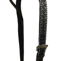 Black Adjustable Belt Headstall