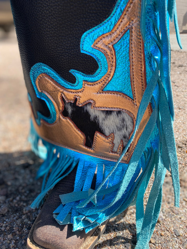 Kids Blue & Gold Rodeo Chaps