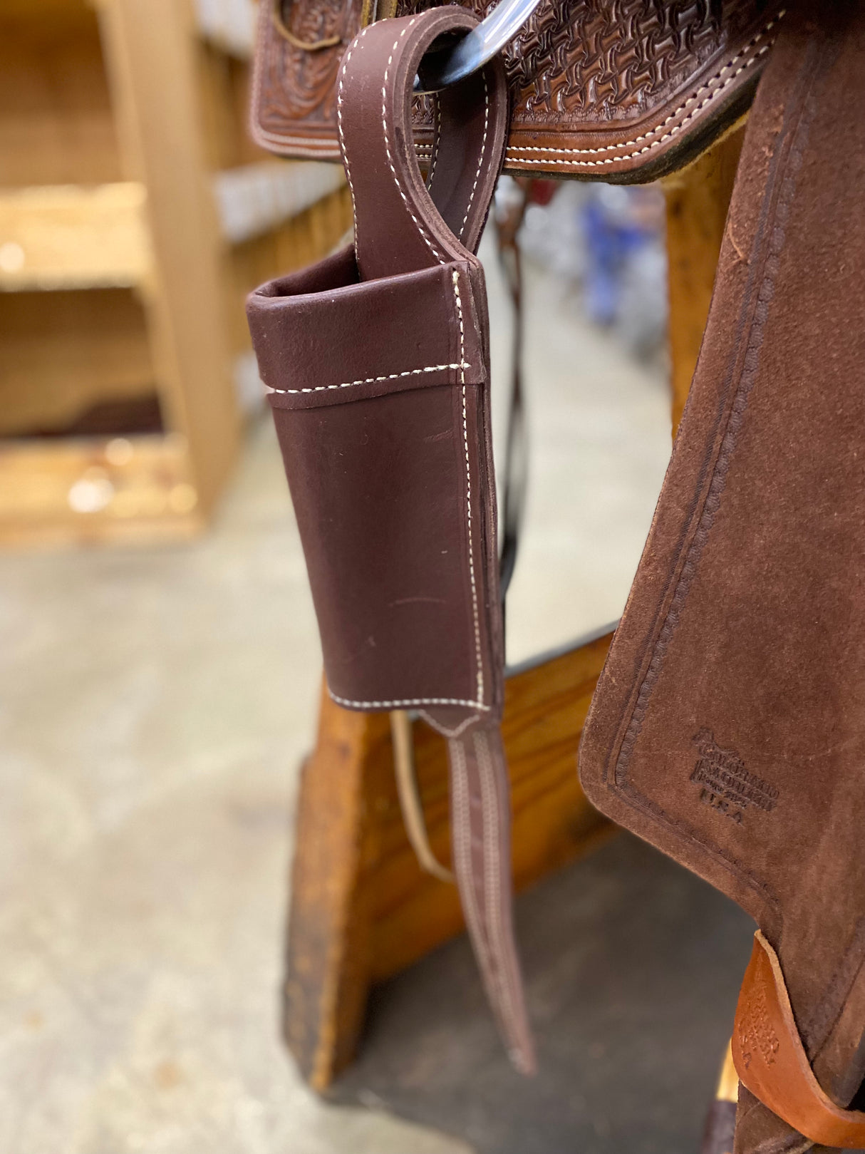 Dark Brown Long Gun Flank Scabbard
