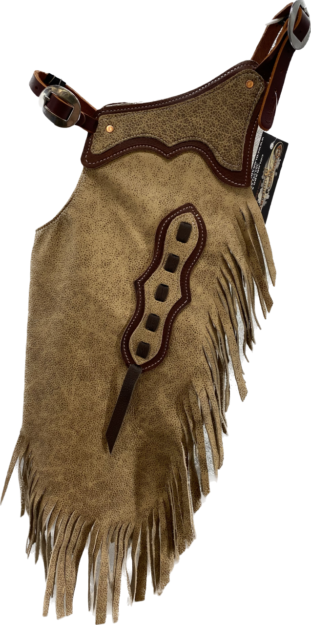 Chinks para niños, marrón claro con ribete marrón oscuro