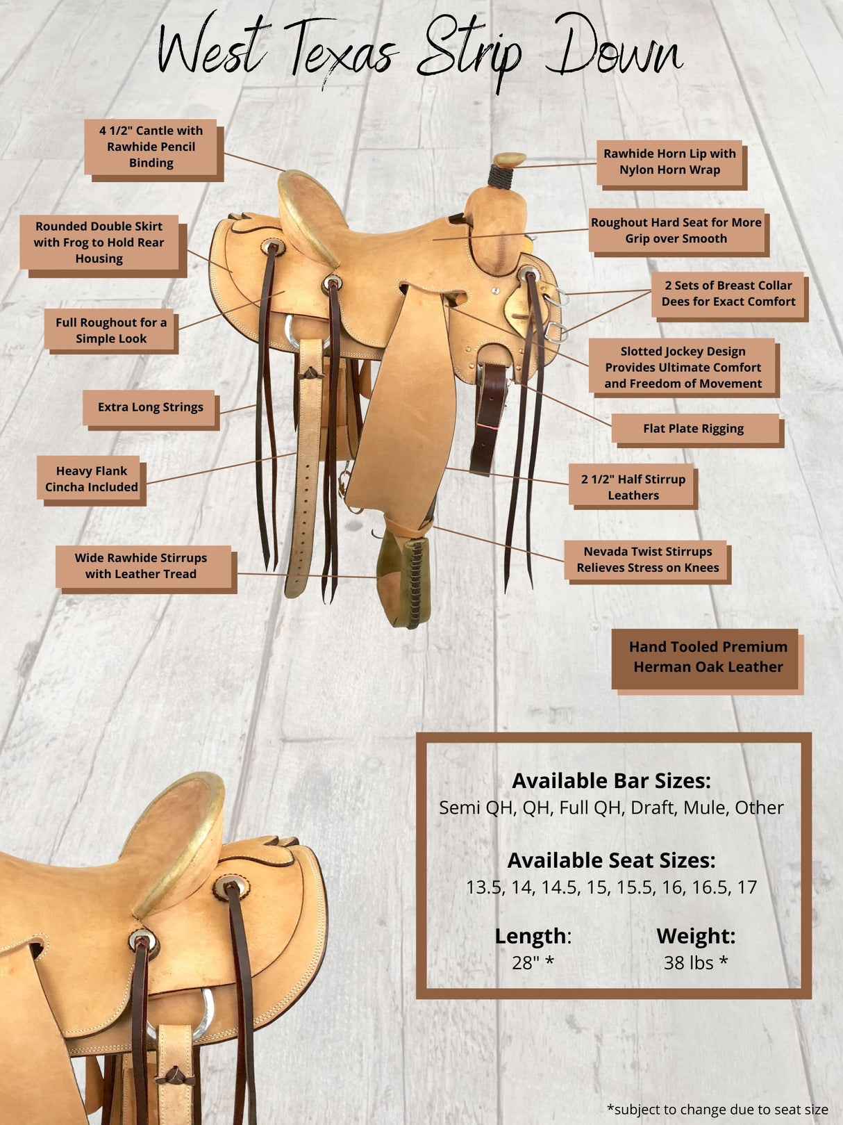 West Texas Strip Down Saddle