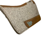 Almohadilla de contorno de compresa 100 % lana beige - Costuras turquesas