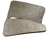 Almohadilla de contorno de compresa 100 % lana beige - Costuras turquesas